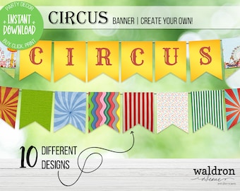 Circus Party Photobooth Banner | Circus Family Reunion Decor | Circus Sign | Carnival Theme Party Printables | Circus Birthday Decorations