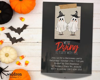 Halloween Party Invite | Halloween Invite | halloween party invitation digital | Adopt a Ghost | Best Selling Item | Dying to Party