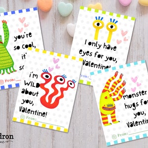 Monster Valentines | Class Valentines | Printable Valentines for Class | Preschool Valentine | Kindergarten Valentines | Valentine Exchange