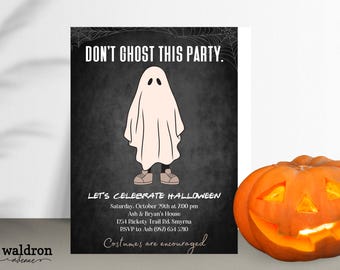 Halloween Party Invite | Halloween Invite | halloween party invitation digital | Halloween Ghost | Dont Ghost This Party