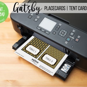The Great Gatsby Printable Placecards | Gatsby Bachelorette Party ...
