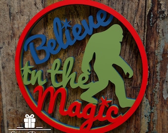 Magic Bigfoot Christmas Ornament: Laser Cut DXF & PDF File