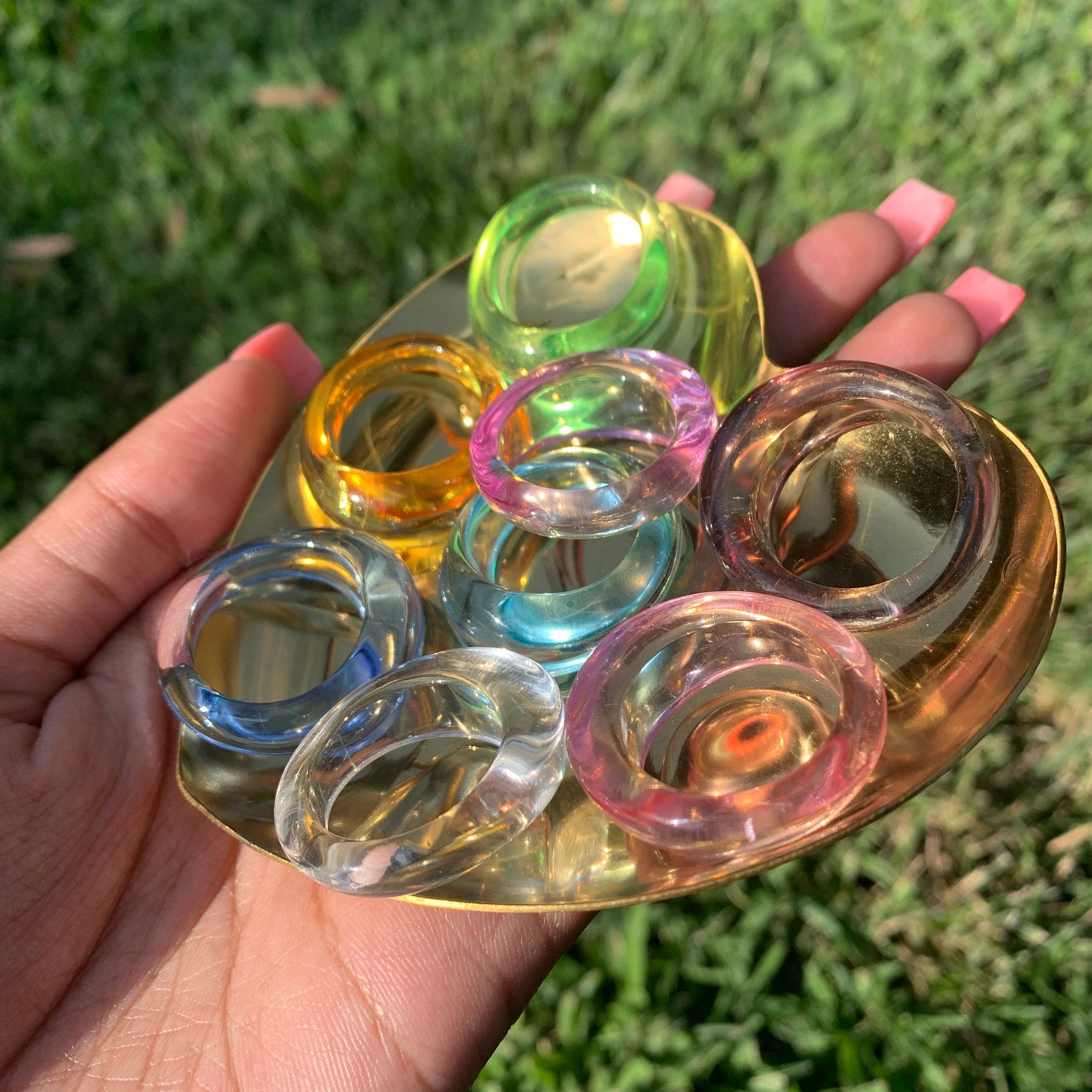 Clear Chunky Rings