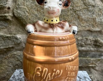 Rare Vintage original 1940s Elsie the cow cookie small nip under rim