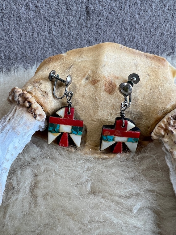 Santo Domingo Depression Era Thunderbird Earrings,