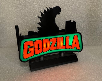 Godzilla LED Desk Light: Theater Room Display
