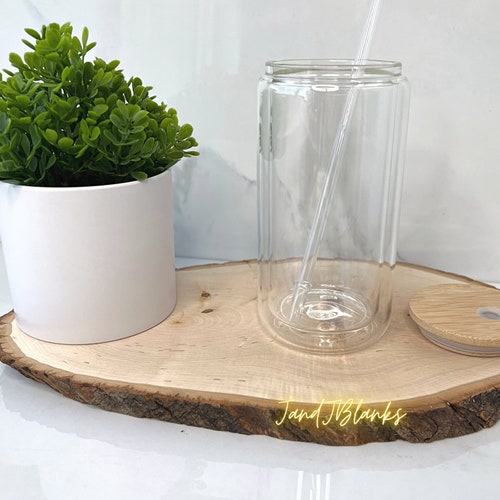 Snow Globe Tumbler Blank Double Walled Glass Can Sublimation Etsy