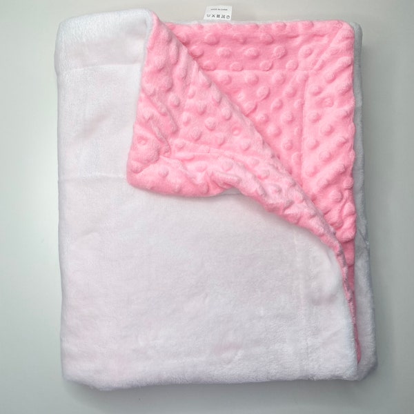 PINK Sublimation Baby Blanket, 100% polyester baby blanket for sublimation, sublimation blank. Pink sublimation blanket