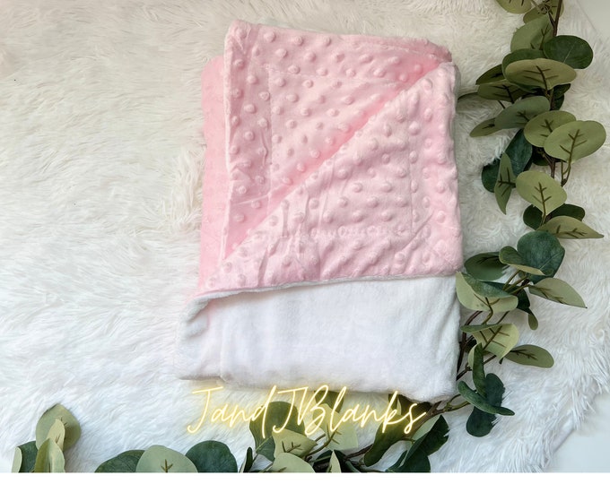 Light Pink Sublimation Baby Blanket, 100 Polyester Baby Blanket for