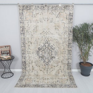 Turkish Vintage Rug, Muted Rug 5x9, Anatolian Rug, 5x9 Rug, Vintage Turkish Rug,Oushak Vintage Rug,Turkish Rug,Vintage Rug,Faded Rug,9783