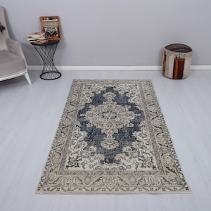 4x7 Turkish Rug, Vintage Rug, 4x7 Antique Rug, Natural Rug, Home Decor Rug,Wool Rug,Handmade Rug,Oushak Rug,Bohemian Rug,Anatolian Rug,26584