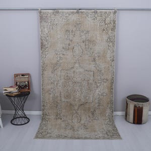 Oushak Rug 4x9, Area Rug 4x9, Handwoven Rug, Turkish Rug, Vintage Rug, 4x9 Rug, Wool Rug 4x9, Handmade Rug, Rustic Rug,Living Room Rug,27567