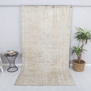 Turkish Rug,Vintage Rug,5x9 Muted Rug,Anatolian Rug,Wool Rug 5x9,Turkish Vintage Rug,Vintage Turkish Rug,Oushak Vintage Rug,Faded Rug,6552