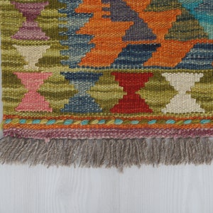 2x4 Oushak Kilim,Kilim Rug, 2x4 Wool Rug, Anatolian Rug, Turkish Kilim Rug, Colourful Rug, Vintage Small Rug, Turkish Rug, Vintage Rug,3109 image 8