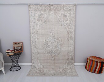 Handmade Wool Rug, Turkey Carpet, 5x8 Rug, Wool Rug, Oushak Rug, Anatolian Rug, Turkish Rug,Vintage Rug,5x8 Bohemian Rug,Home Decor Rug,5569