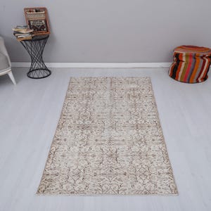 4x6 Vintage Rug, Turkish Rug, Turkey Vintage Rug, Oushak Rug, Vintage Turkish Rug, Anatolian Rug, Muted Rug,Faded Rug,Pastel Oushak Rug,591
