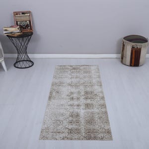 2x6 Runner Rug, Vintage Rug, Turkish Rug,Oushak Rug,Natural Runner Rug,Turkish Runner,Vintage Runner,Oushak Runner,Hallway Runner Rug,27544