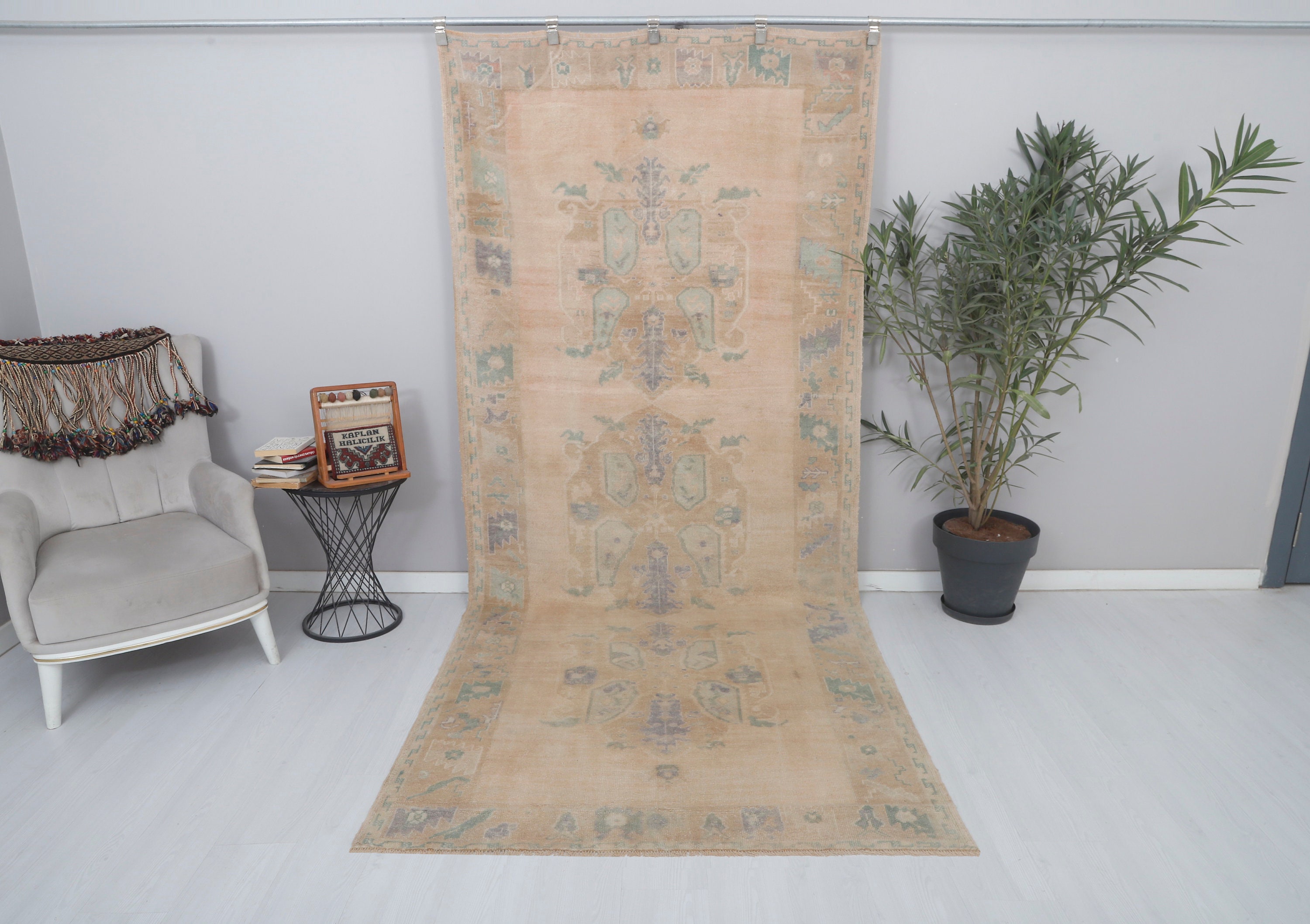 Wool Rug, Neutral Rug, 5x11 Rug, Turkey Rug, Pastel Rug, 5x11 Turkish Rug, Vintage Rug, Anatolian Rug,Vintage Turkish Rug,Handmade Rug,16037