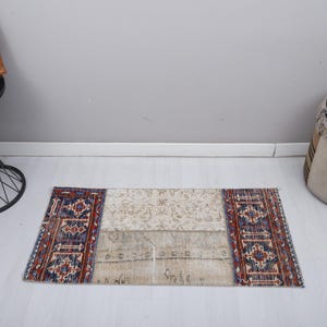 Anatolian Rug, Natural Rug, Small Size Rug, Turkish Mini Rug,2x4 Oushak Rug, 2x4 Mini Rug, Door Mat Rug, 2x4 Vintage Rug, Turkish Rug,5456