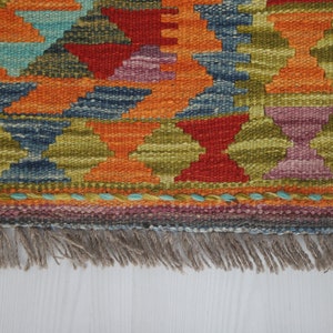 2x4 Oushak Kilim,Kilim Rug, 2x4 Wool Rug, Anatolian Rug, Turkish Kilim Rug, Colourful Rug, Vintage Small Rug, Turkish Rug, Vintage Rug,3109 image 9