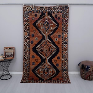 4x8 Red Anatolian Runner Rug: Turkish Hallway Rug
