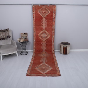 3x12, Natural Runner Rug, Kitchen Rug, Runner 3x12,Turkish Runner,Vintage Runner,Runner Rug,Anatolian Runner,Oushak Runner,Hallway Rug,31217
