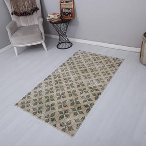 Turkey Oushak Rug, Colorful Rug, 3x5 Rug,Kids Rug,Muted Rug,Pastel Rug,Soft Vintage Rug,Turkish Rug,Vintage Rug,Oushak Rug,Natural Rug,26580