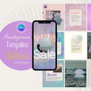 Mermaid Aesthetic Canva INSTAGRAM Marketing Templates for Small Business | Coach & Spiritual Coaches | Aura Branding Kit | Wellness Brands