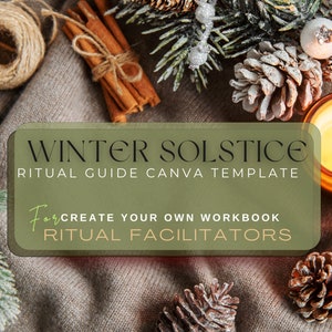 Winter Solstice Yule Ritual Practitioner Workbook Template - Sellable Canva Template for Seasonal Ceremonies and Spiritual Practice | Pagan
