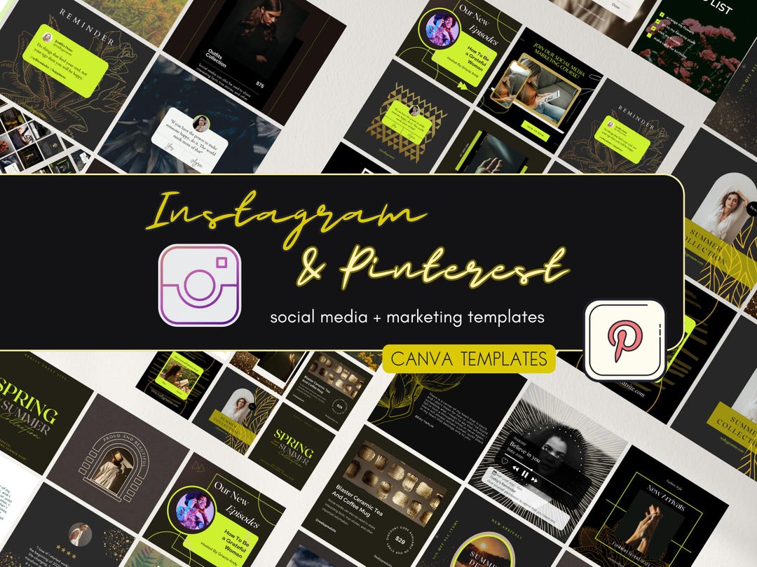 Black and Gold Canva Instagram Templates for Coaches | Marketing ...