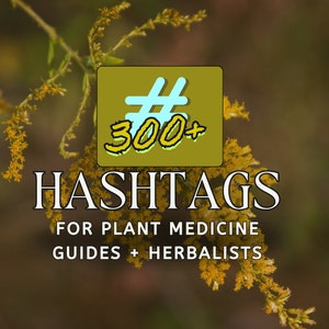 Hashtags for Herbalists, Plant Medicine Guide, Naturopaths Hashtags for Instagram, Social Media Marketing, Business, Hashtag Bank