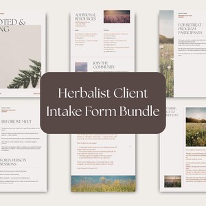 HERBALIST Client Intake Bundle | Canva Templates | Google Form + Printable Intake Form + Welcome PDF | Intake Forms