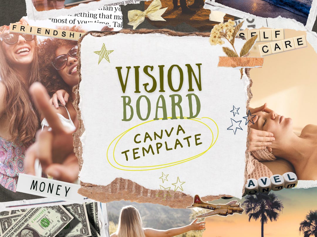 Digital Vision Board Canva Template: Goal Setting (digital Download) - Etsy