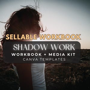Verkaufsmodell SHADOW WORK Journaling Workbook + Tarot Spread | Verkaufsfertiges spirituelles Arbeitsbuch | Mediakit | Instagram Posts + Reels | Reisezugwagen