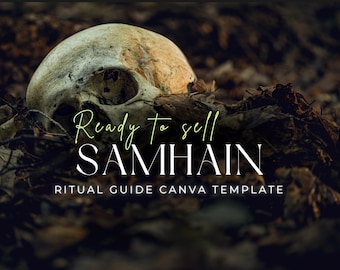Sellable SAMHAIN Ritual Guide Canva Template | Samhain Ritual workbook | Autumn Witchcraft | Samhain Celebration Guide | Wheel of the Year