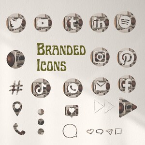 Retro Vintage Icons Set for Websites, Social Media, and Branding, PNG