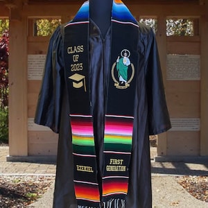 San Judas Custom Sarape Graduation Stole/Personalized Stole