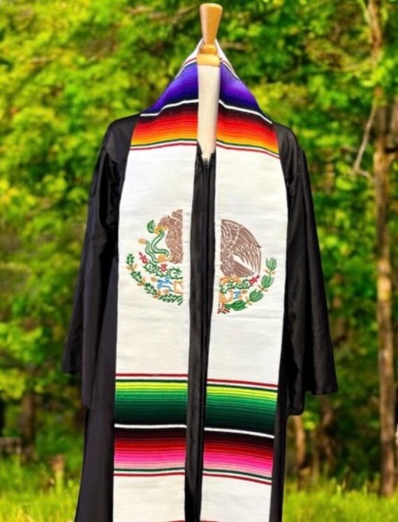 Mexican National Eagle Emblem Graduation Stole