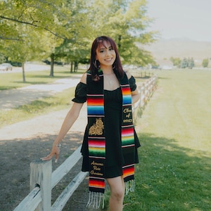 Custom Sarape Graduation Stole, Personalized Stole,