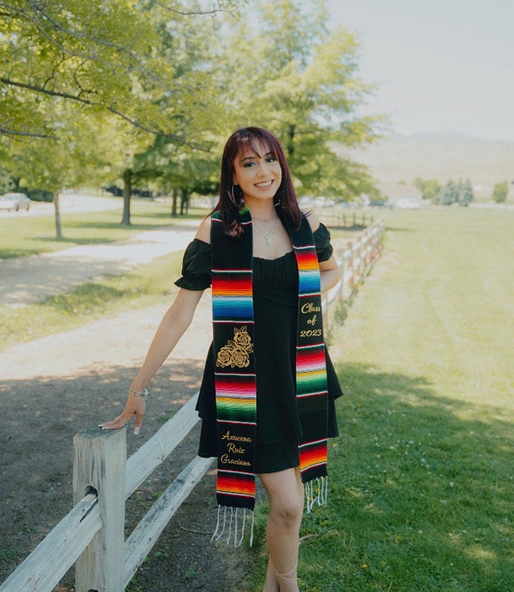 Custom Sarape Graduation Stole, Personalized Stole,