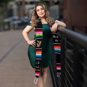 Custom Sarape Graduation Stole, Personalized Stole,