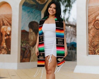 Custom Sarape Graduation Stole, Personalized Stole,