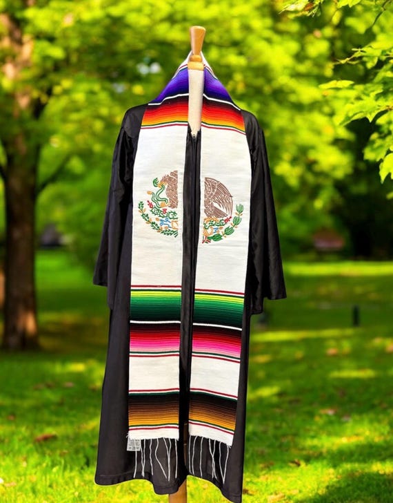 Mexican National Eagle Emblem Graduation Stole
