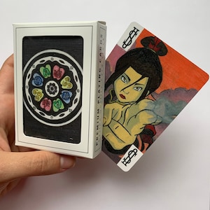 Baraja de cartas pintada a mano de Avatar, el último maestro del aire