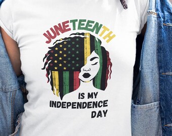 Camisa del Mes de la Historia Negra, Juneteenth es mi camisa del Día de la Independencia, propiedad de negros, camisa de Juneteenth