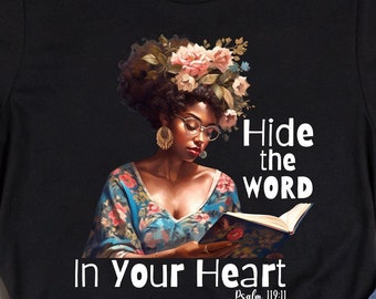 Hide The Word In Your Heart, Psalm 119 Shirt, Thy Word Have I Hidden, Christian Shirt For Women Men, Christian Gift for Her Him