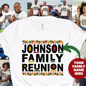 Chemise de famille noire personnalisée, chemises personnalisées assorties à la famille afro-américaine, chemises photos de famille noire, boutique appartenant à des Noirs