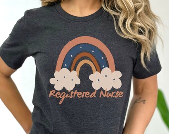 Camisa de enfermera registrada, camisa RN Boho, camisa de la escuela de enfermería, superhéroe de enfermeras, semana de enfermera, camisa para mujer, regalo para enfermera estudiante de enfermería