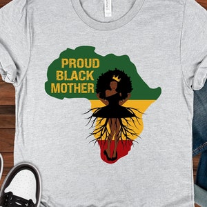 Proud Black Mother, Mother&#39;s Day Shirt For Black Momma| Black Owned Clothing, Know Your Roots| Black Mothers Matter Mothers Day V Neck