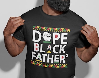 Dope Black Father Cubed , Black Owned, Three Kids, Black Fathers Day, Black Fathers Matter, Gift for Black Dads | Fathers Day Gift
